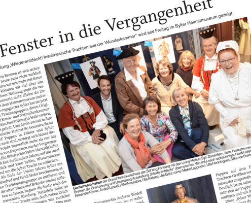 Zeitungsausschnitt "Fenster in die Vergangenheit"