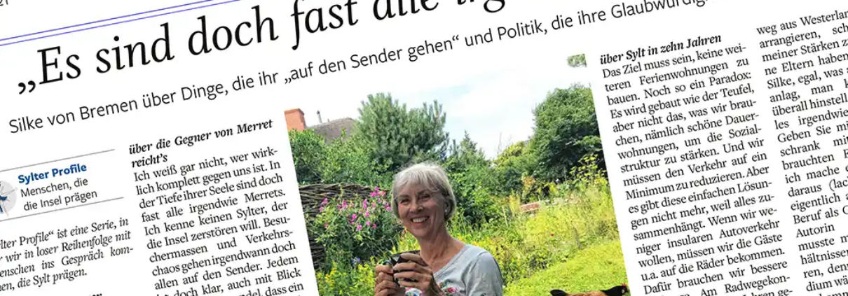 Es sind doch fast alle irgendwie Merrets – Silke v. Bremen im SHZ-Interview