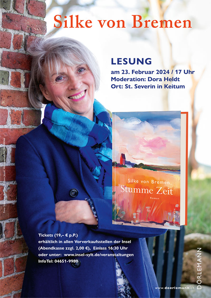 Silke v. Bremen  – Stumme Zeit Moderierte Lesung in St. Severin, Keitum am 23.02.2024