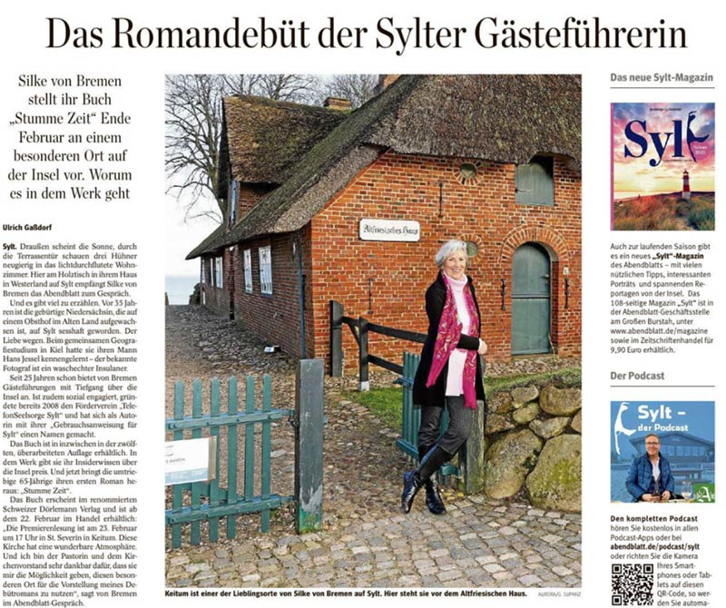 Romandebut im Hamburger Abendblatt