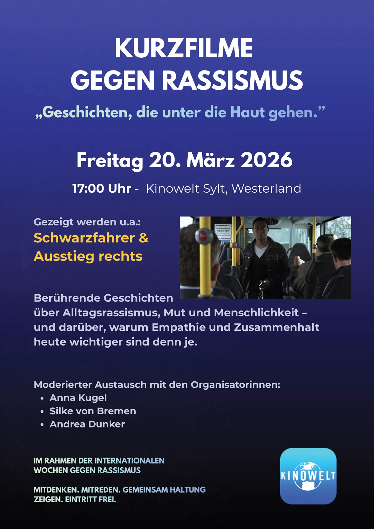 Kurzfilme gegen Rassismus – Internationale Wochen gegen Rassismus Schleswig-Holstein 2026